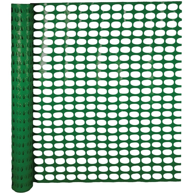 Mutual Industries 14973-38-48 Snow Fence, 100 ft L, 1-3/4 x 2-1/2 in Mesh, Polyethylene, Green