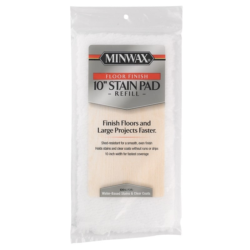 Minwax 427210200 Floor Stain Pad Refill, 10 in L Pad, 10 in W Pad, Polyester Pad