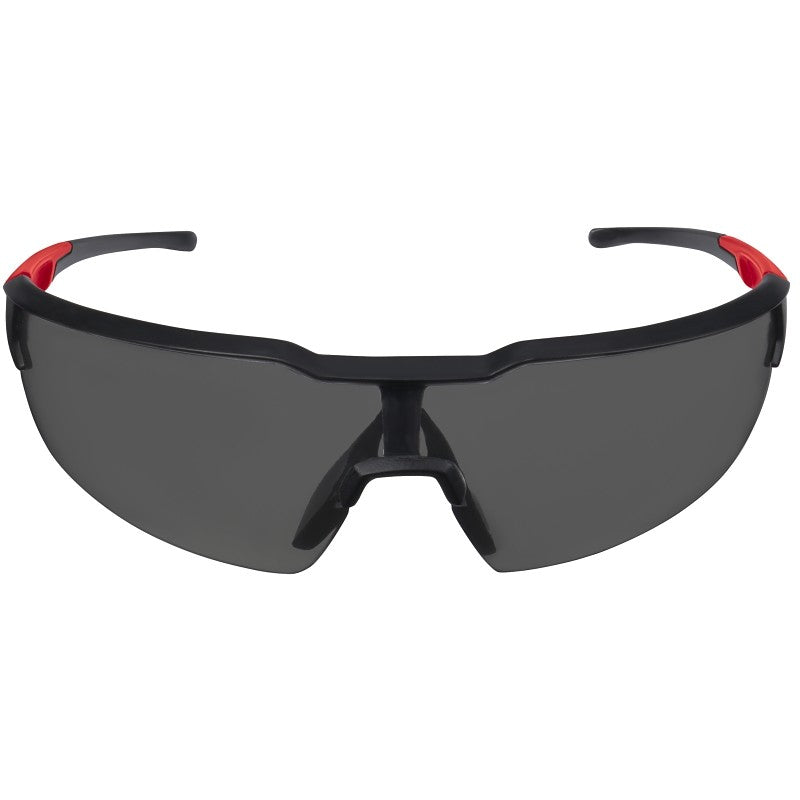Milwaukee 48-73-2017 Safety Glasses, Tinted Lens, Black/Red Frame, Unisex, Anti-Fog Lens, Polycarbonate Lens, 6/PK