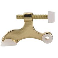 Contoured Hinge Pin Door Stop Polished Solid Brass