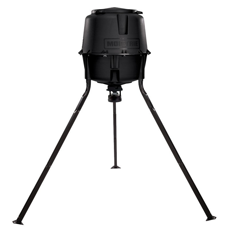 Moultrie MFG-13220 Deer Feeder, 30 gal Hopper, Plastic, Black