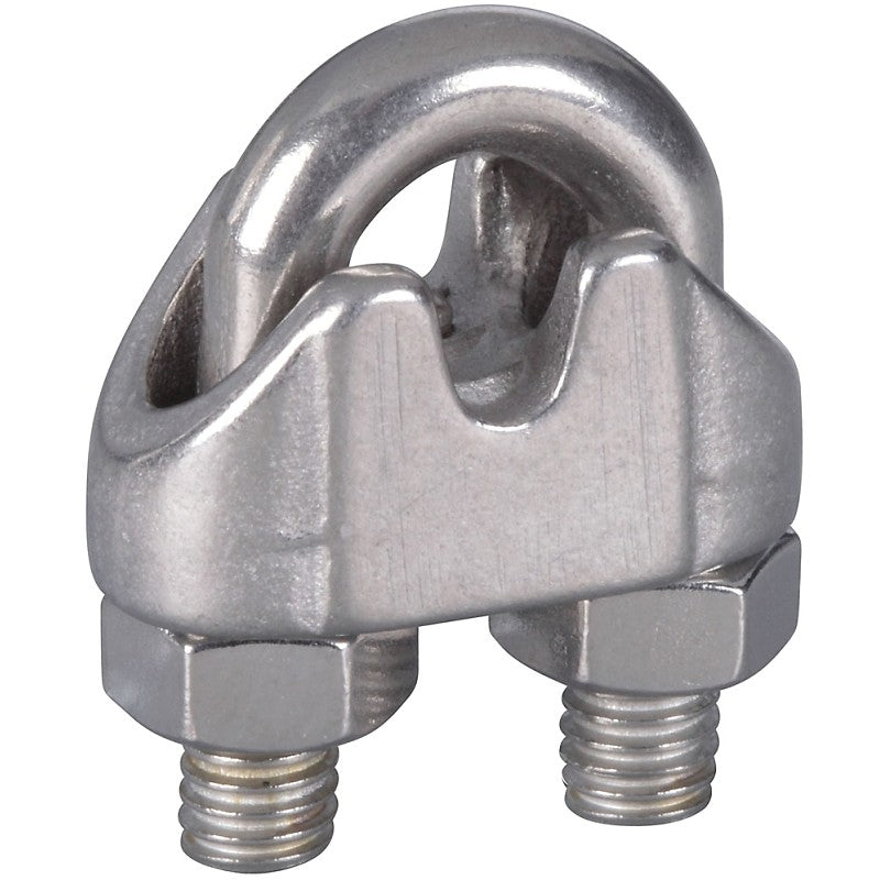 National Hardware 4230BC Series N830-313 Wire Cable Clamp, 3/16 in Dia Cable, 1 in L, Malleable Iron