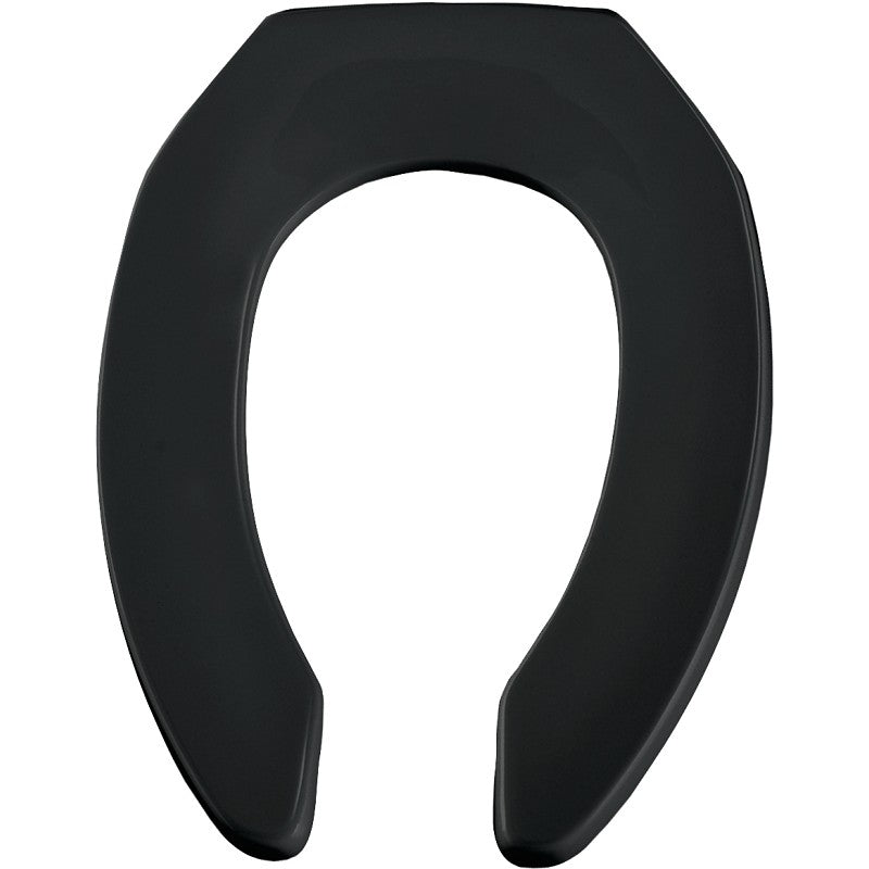 Bemis 1955CT-047 Toilet Seat, Elongated, Plastic, Black, Sta-Tite Hinge