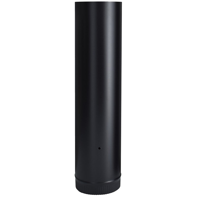 Imperial BM2027 Stove Pipe with Damper Holes, 6 in Dia, 24 in L, Steel, Black (Pack of 5)