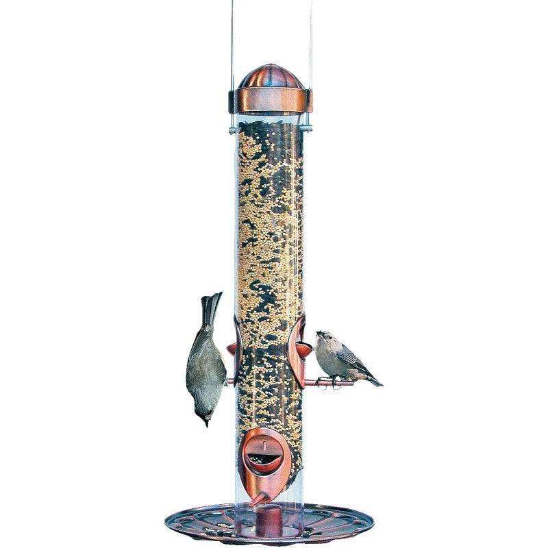 Perky-Pet 385-2 Wild Bird Feeder, 17 in H, Copper, 1.8 lb, Plastic, Clear, Antique Copper, Hanging/Pole Mounting (Pack of 2)