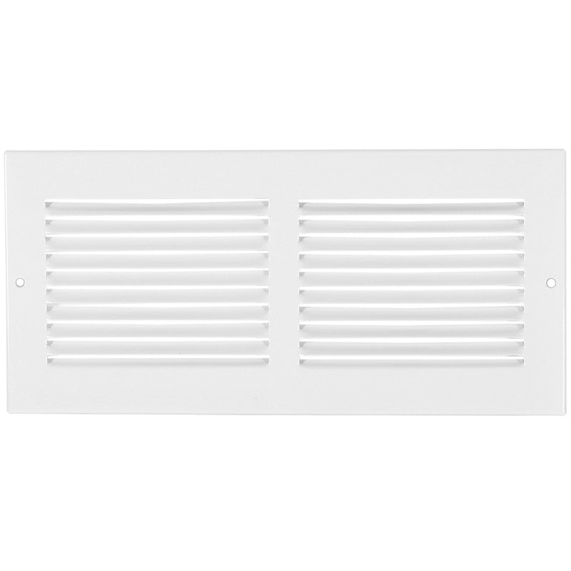 Imperial RG0418 Return Air Sidewall Grille, 14 in L, 6 in W, Steel, White, Painted/Powder-Coated