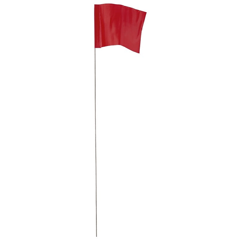 Empire 78007 Stake Flag, Red, 2-1/2 in W Flag, 3-1/2 in H Flag