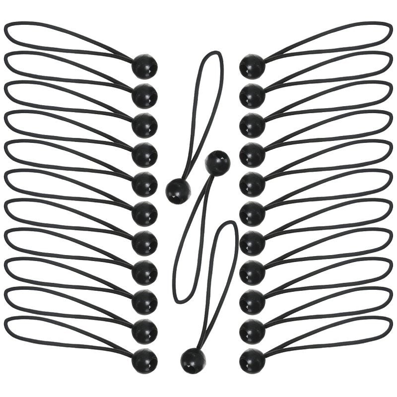 Keeper 06345 Bungee Cord, 8 in L, Rubber, Black, Toggle Ball End