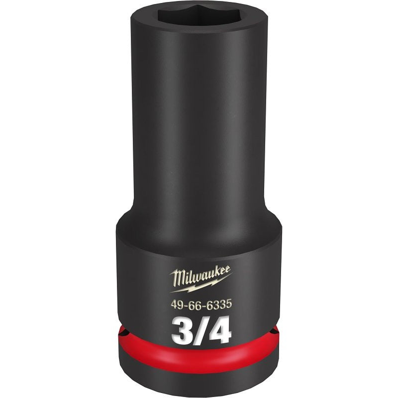 Milwaukee SHOCKWAVE Impact Duty Series 49-66-6335 Deep Impact Socket, 3/4 in Socket, 3/4 in Drive, Square Drive