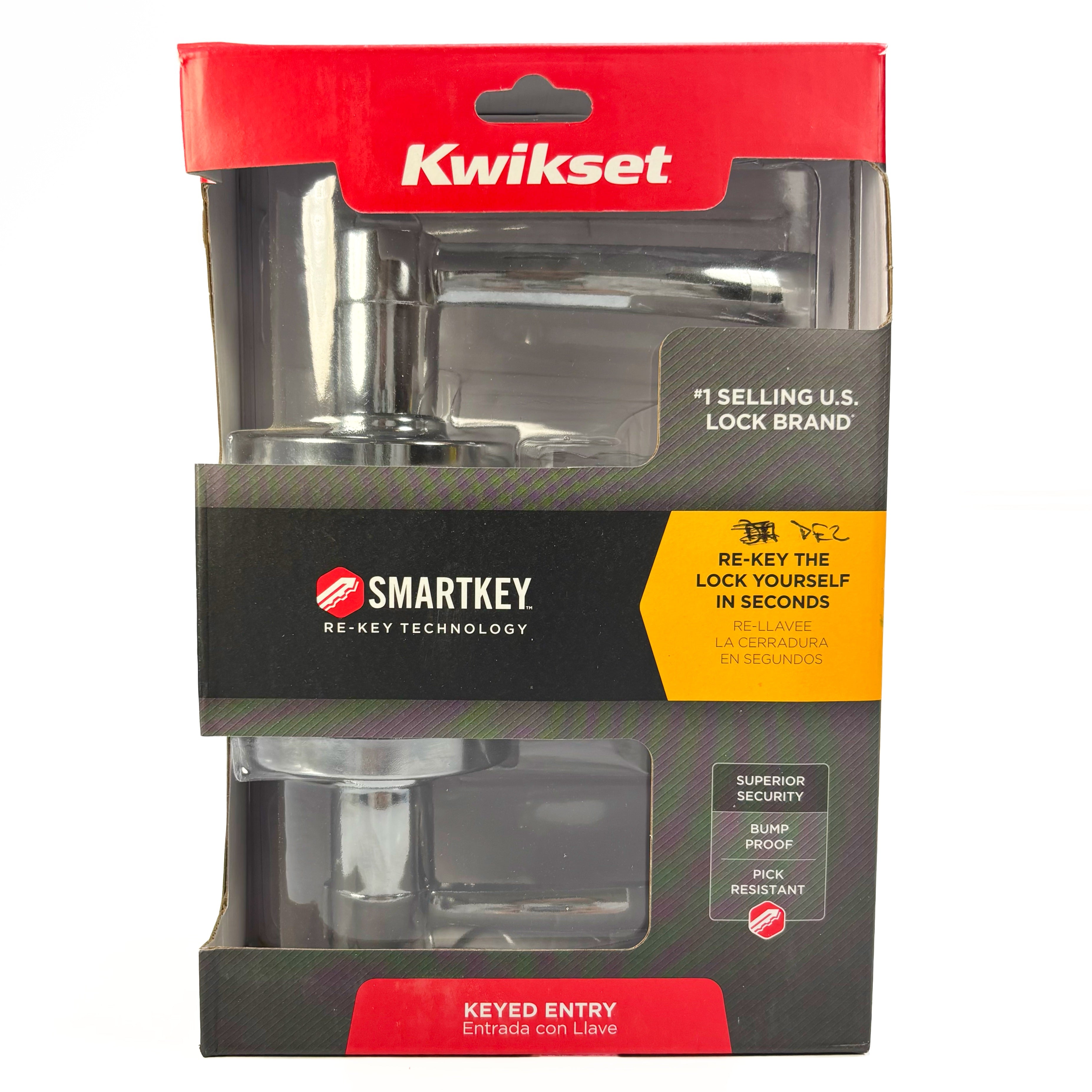 Keyed Entry Leverset Smartkey Polished Chrome