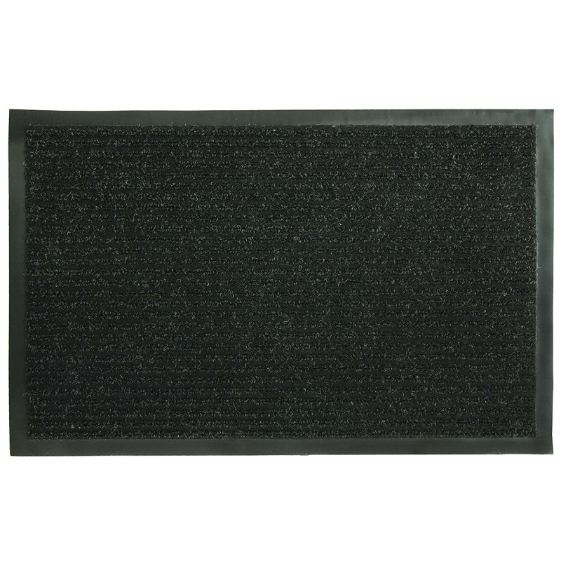 Fanmats 27389 Floor Mat, 36 in L, 21 in W, Jumbo Dual Rib Pattern, Polypropylene Surface, Charcoal Black
