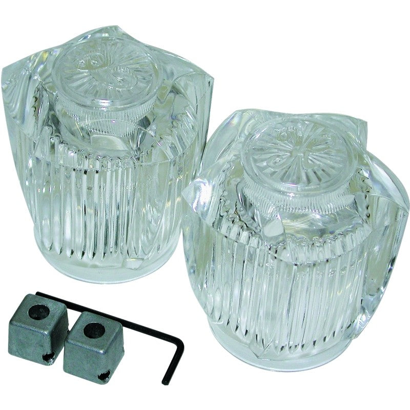 Danco 80906 Faucet Handle, Acrylic, For: Price Pfister, Central and Sayco Two Handle Long-Stem Faucets