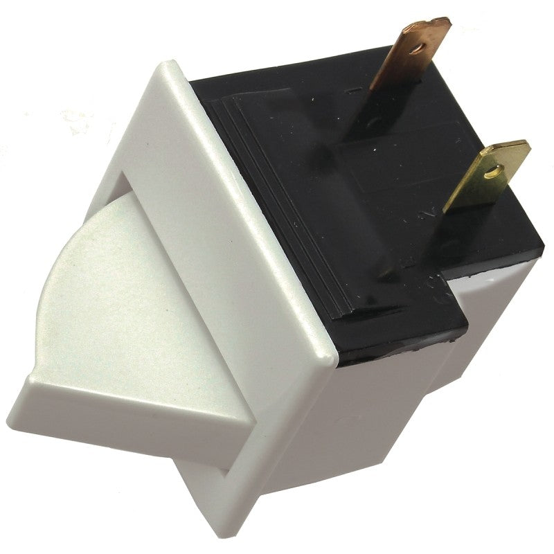 Jandorf 61008 Rocker Switch, 5 A, 250 V, SPST, Tab Terminal, White