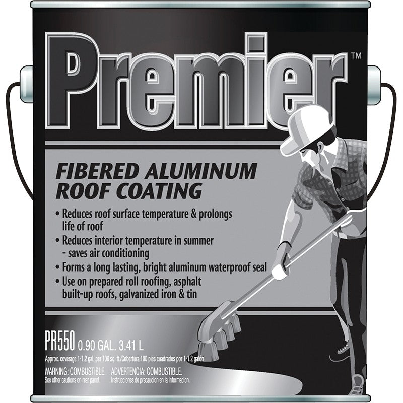 Henry PR550042 Roof Coating, Compositions: Petroleum Asphalt, Stoddard Solvent, Aluminum, Cellulose Fiber, Silver Can (Pack of 4)