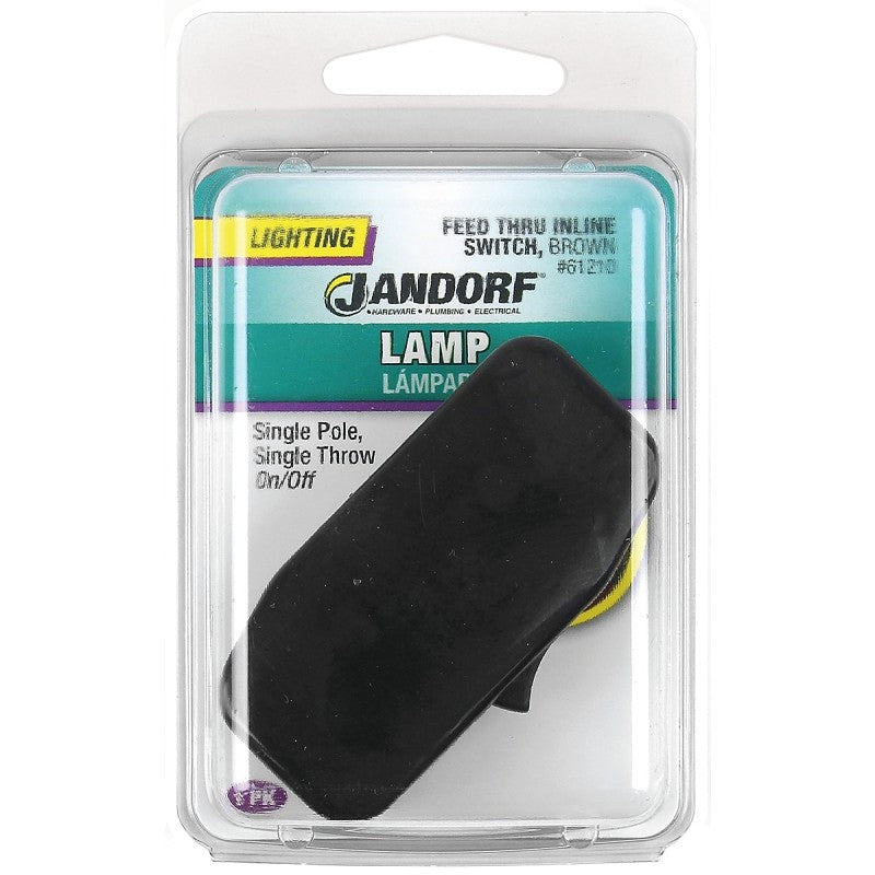 Jandorf 61210 Switch, 3 A, 125 V, Screw Terminal, Brown