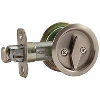 Privacy Round Pocket Door Latch Satin Nickel