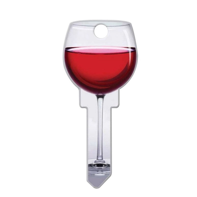 Lucky Line Key Shapes Series B108K Key Blank, Red Wine, Brass, Enamel-Coated, For: Kwikset Locks (Pack of 5)