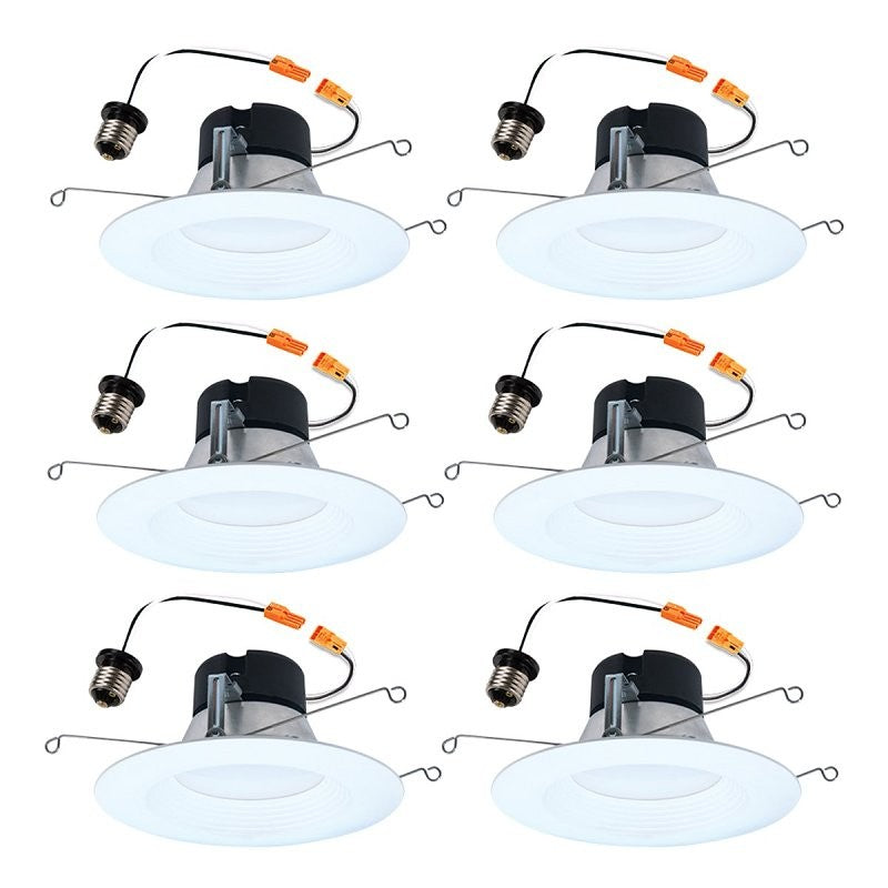 Halo LT56 Series LT56079FS1EWHR6PK Downlight, 8.75 W, 120 V, LED Lamp, Plastic, Matte