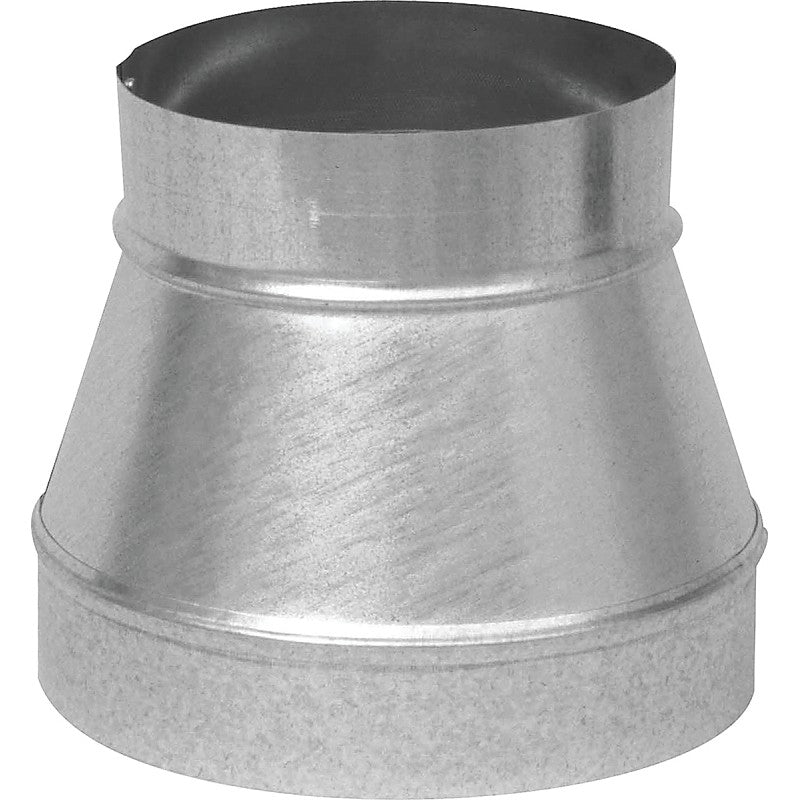 Imperial GV1269 Stove Pipe Reducer, 9 x 6 in, 26 ga Thick Wall, Black, Galvanized