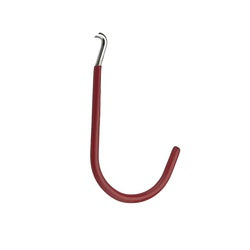 Hammer In Curved Wall Storage Hook Steel With Red Vinyl Coating Bulk (POS)