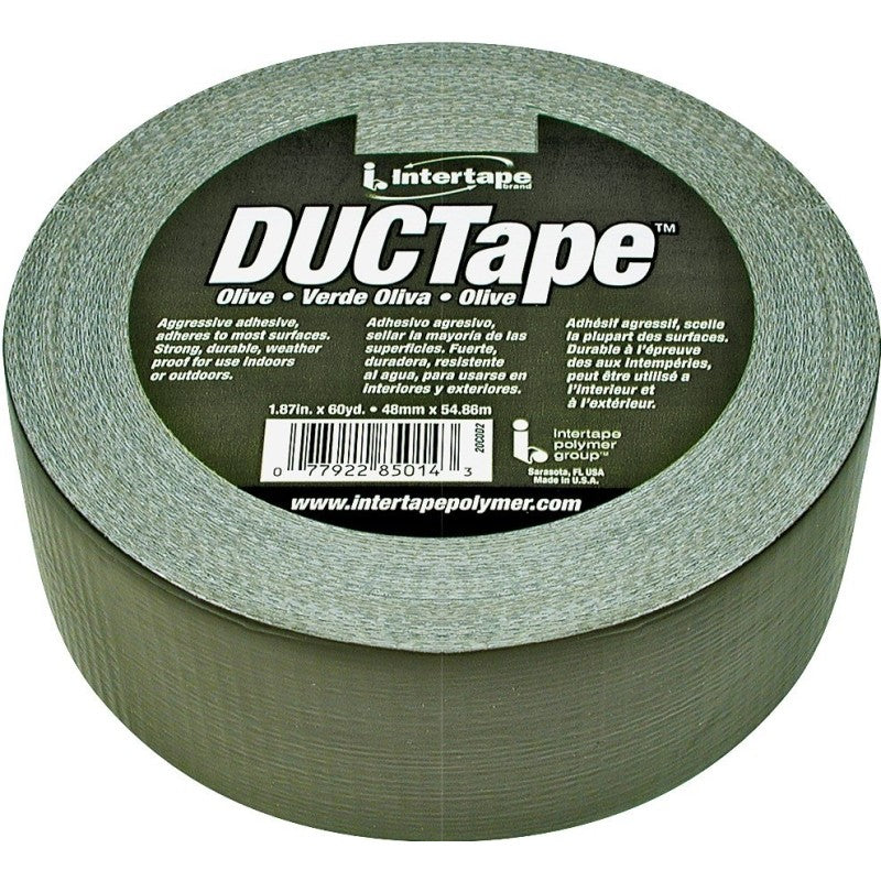 IPG 20C-OD2 Duct Tape, 60 yd L, 1.88 in W, Polyethylene-Coated Cloth Backing, Olive Drab