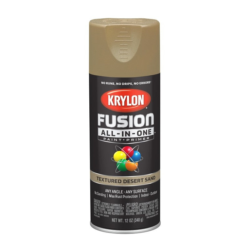 Krylon K02781007 Spray Paint, Textured, Desert Sand, 12 oz, Can