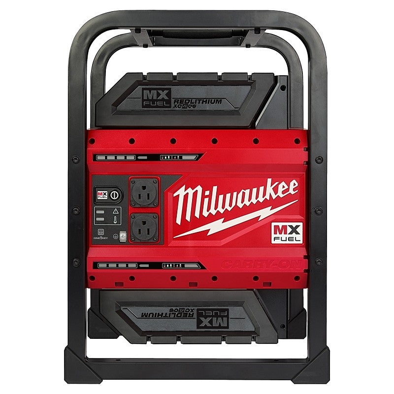 Milwaukee MX FUEL CARRY-ON MXF002-2XC Power Supply, 120 V Input, 120 V Output, 1800 to 3600 W, 2-Outlet