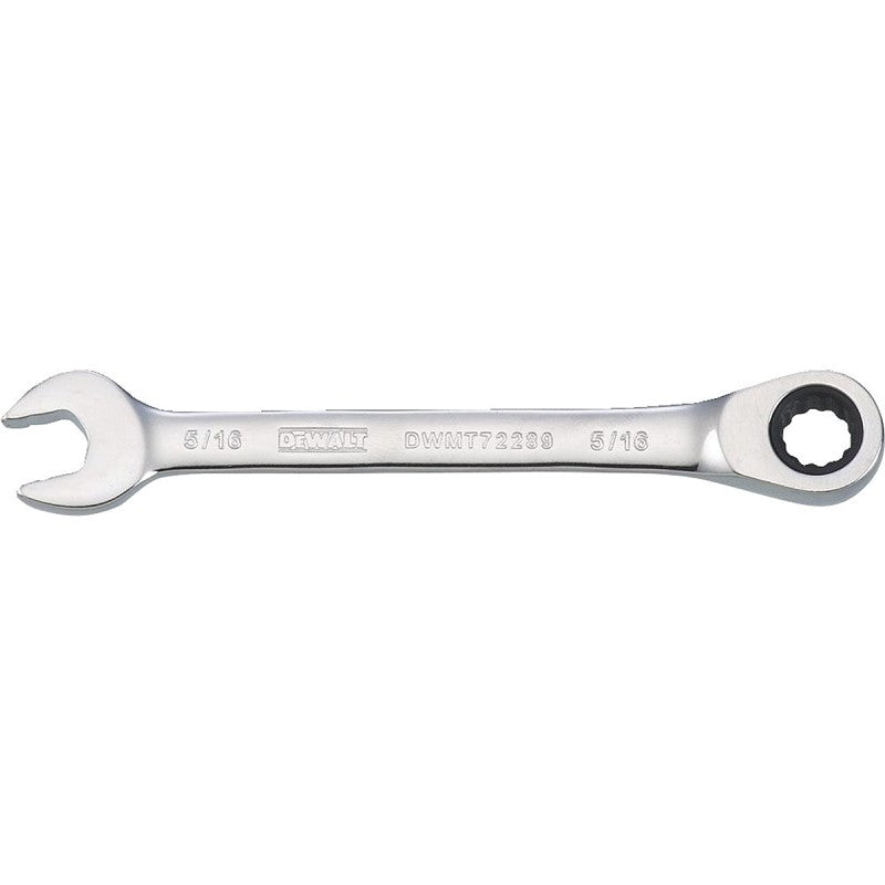DEWALT DWMT72289OSP Combination Wrench, SAE, 5/6 in Head, 4-3/8 in L, 12-Point, Chrome, Comfort-Grip Handle