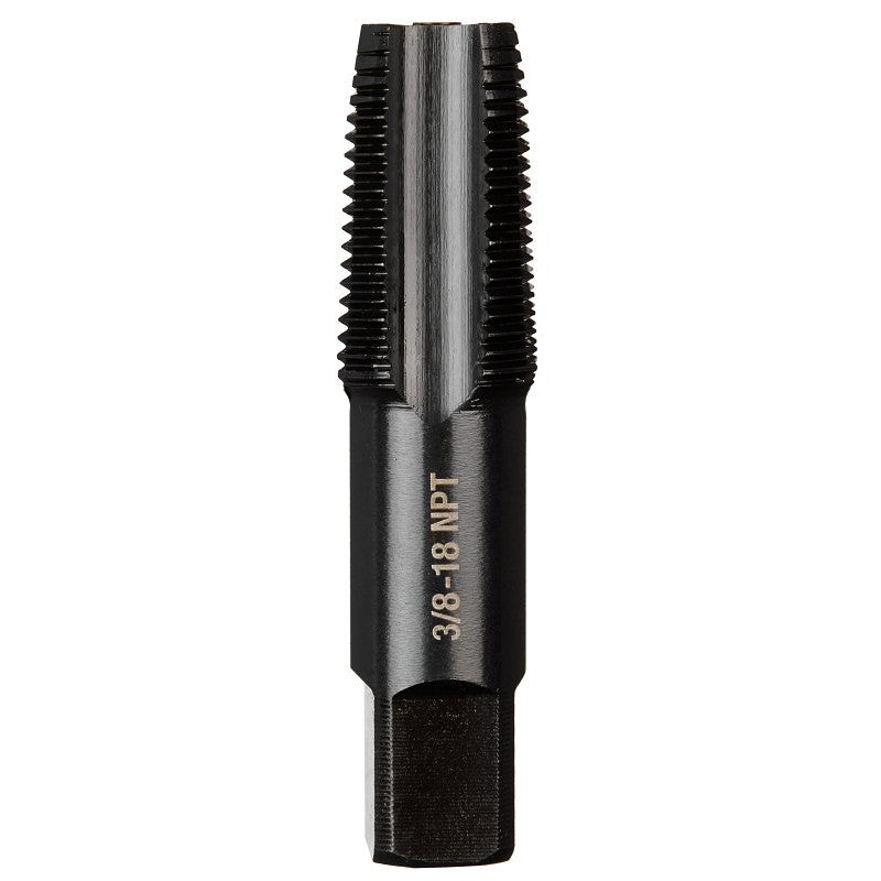 Milwaukee 49-57-5292 Straight Flute Plug Tap, 3/8-18 Thread, NPT Thread, 4-Flute, HCS