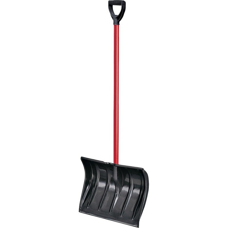 True Temper 1673300 Snow Shovel, 16 in W Blade, 14 in L Blade, Combo Blade, Polyethylene Blade, Steel Handle