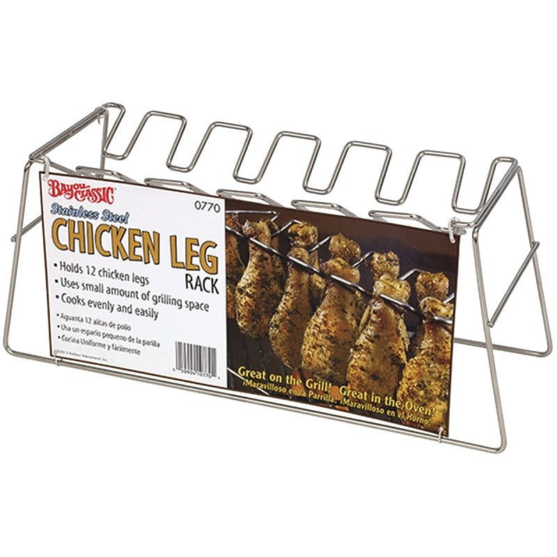 Bayou Classic 0770 Chicken Leg Rack, Stainless Steel (Pack of 4)