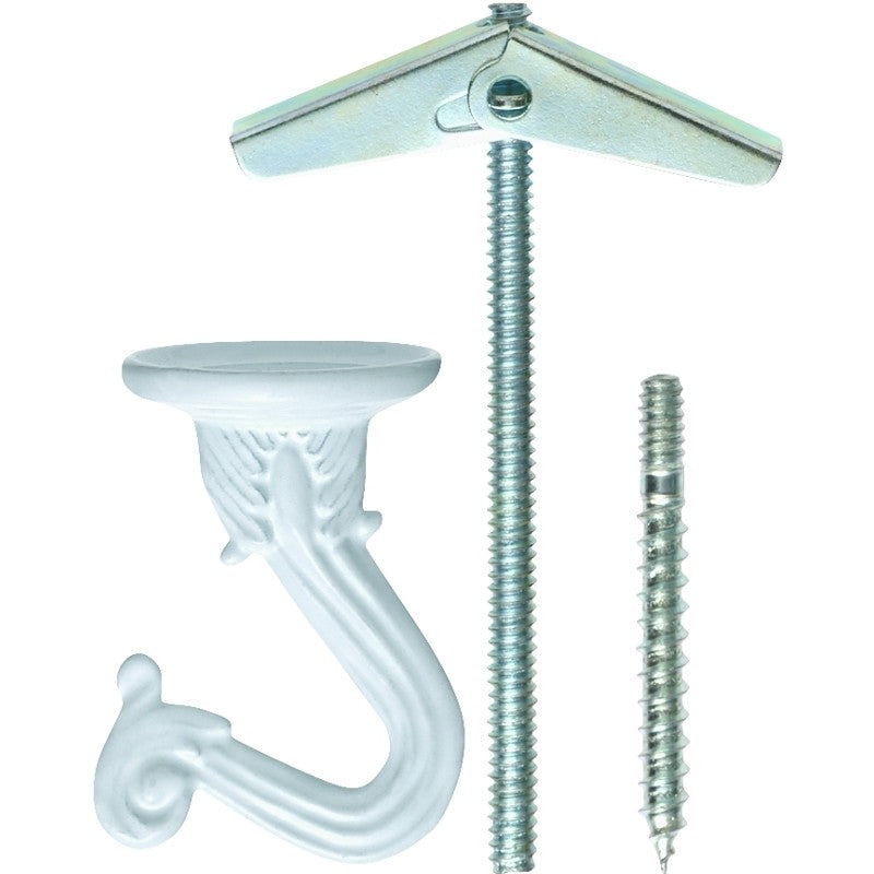 OOK 50340 Swag Hook, White, 2/PK