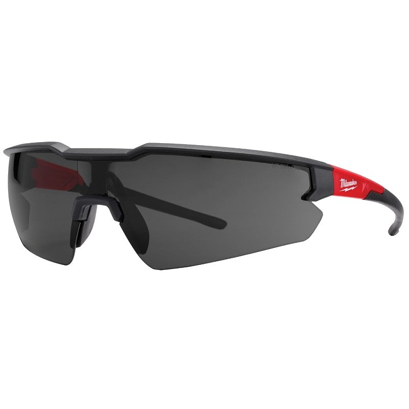 Milwaukee 48-73-2054 3-Piece Blister Magnifying Safety Glasses, Tinted Lens, Black/Red Frame, Anti-Scratch Lens, 3/PK