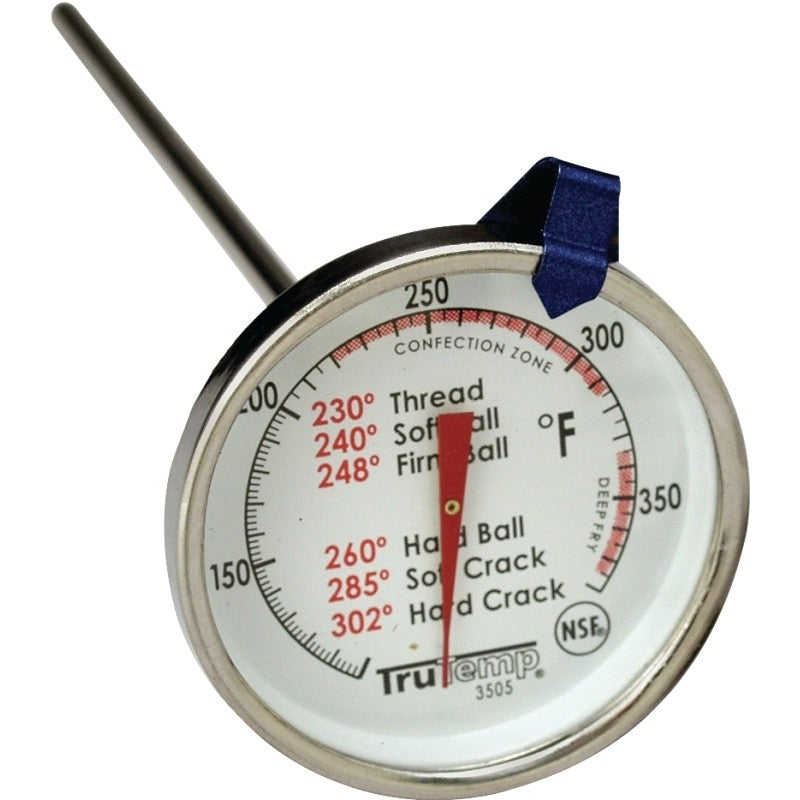 Taylor 3505 Candy/Deep Fry Thermometer,-40 to 450 deg F, Analog Display