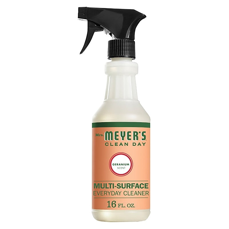 Mrs. Meyer's Clean Day 13441 Cleaner, 16 oz Spray Bottle, Liquid, Geranium