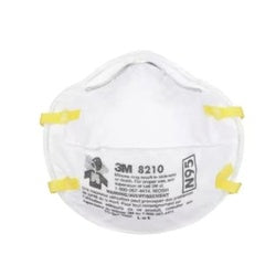 3M 8210D20-DC Respirator, One-Size Mask, N95 Filter Class, 95 % Filter Efficiency, White