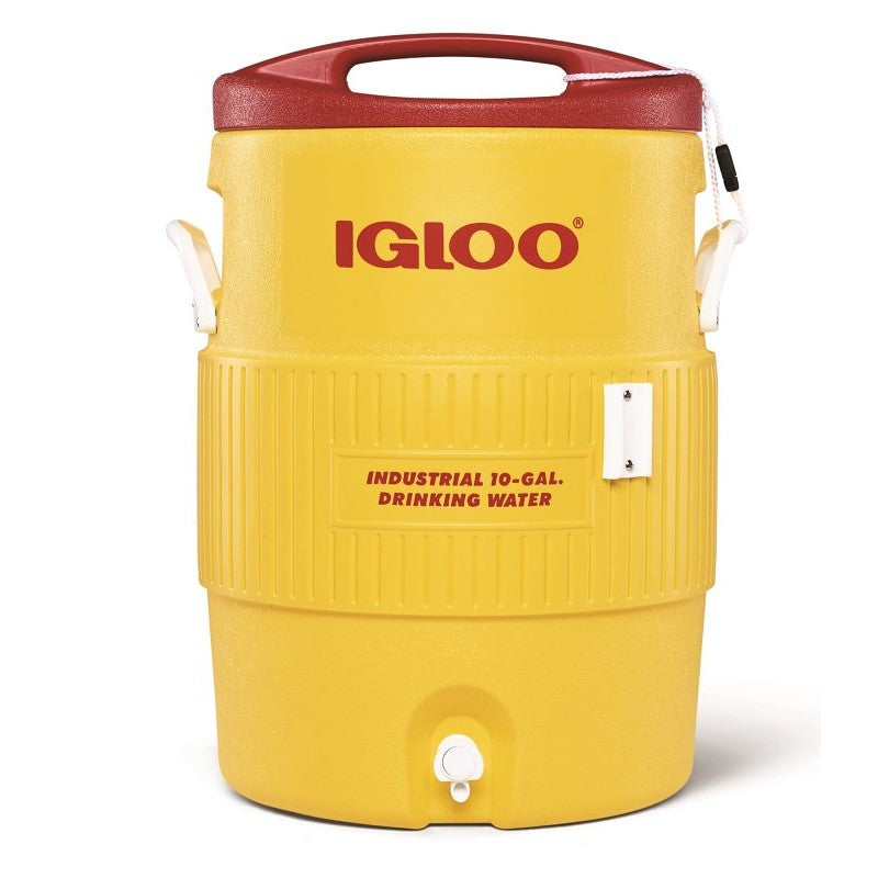 Igloo 400 Series 00004101 Water Cooler, 10 gal Tank, Polyethylene, Red/Yellow