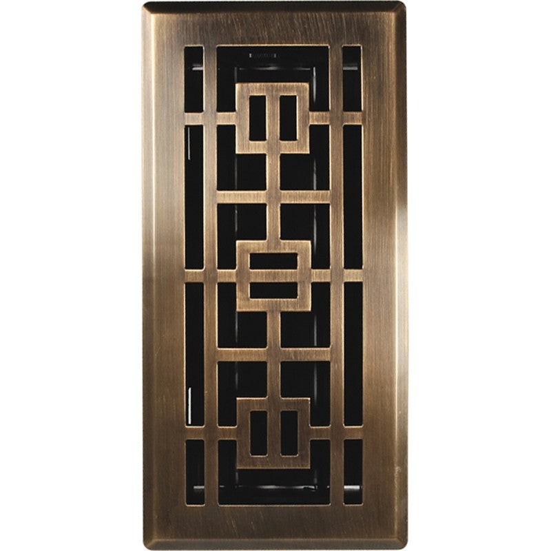 Imperial RG3283 Floor Register, 4 in H x 10 in W Duct Opening, 1.5 mm Stamped Steel