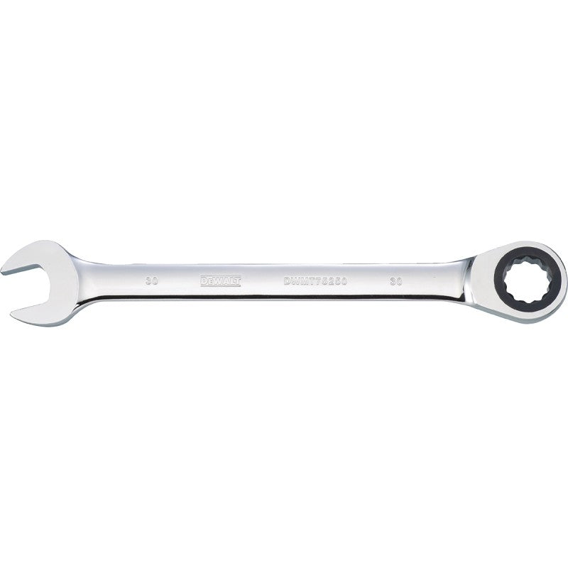 DEWALT DWMT75250OSP Combination Wrench, Metric, 30 mm Head, 16-23/32 in L, Chrome, Comfort-Grip Handle