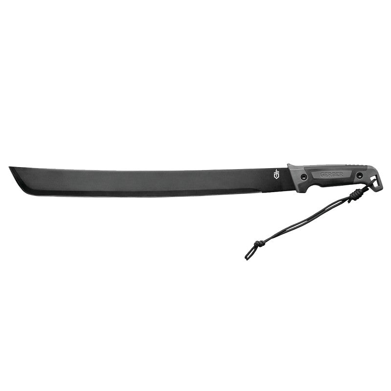 Gerber 31-002848 Bush Machete, Steel Blade, Nylon Handle, Grip Handle, Black Handle, 24 in L