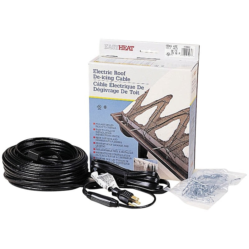 EasyHeat ADKS Series ADKS600 Roof and Gutter De-Icing Cable, 120 ft L, 120 V, 600 W