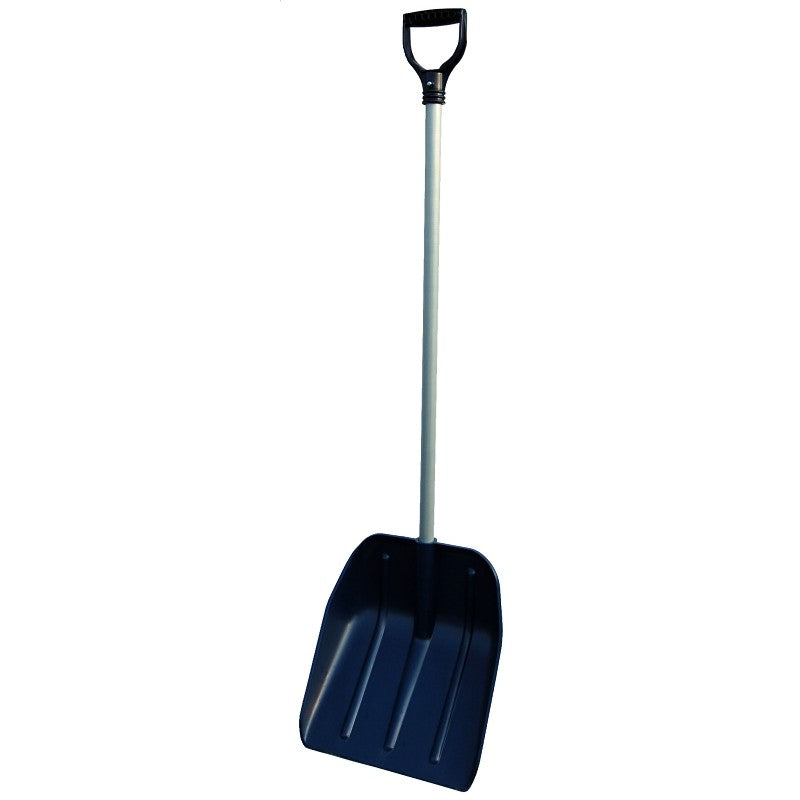 Rugg 28PDX Snow Shovel, 14 in W Blade, Scoop Blade, Polyethylene Blade, Steel Handle, 52 in OAL