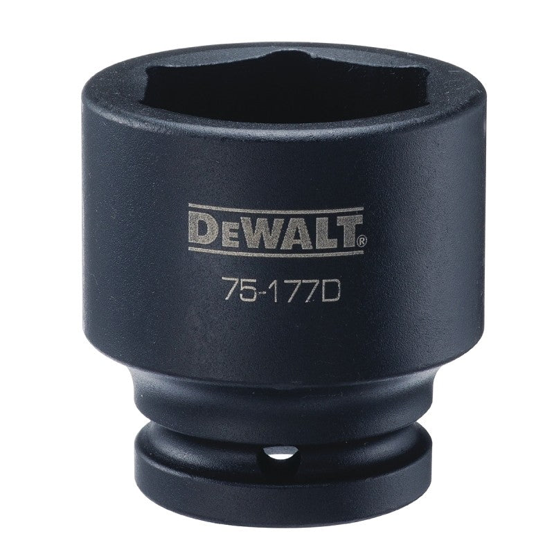 DEWALT DWMT75177OSP Impact Socket, 41 mm Socket, 7/8 in D Socket, 3/4 in Drive, 6-Point, CR-440 Steel, Black Oxide