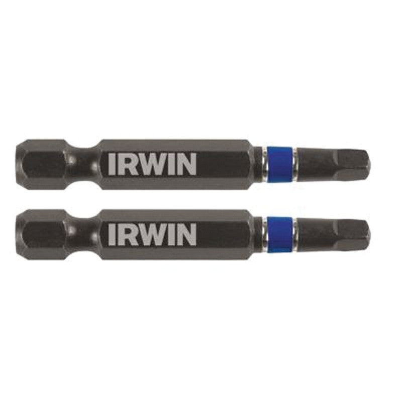 Irwin IWAF32SQ32 Impact Power Bit, #3 Drive, Square Recess Drive, 1/4 in Shank, Hex Shank, 2 in L, Steel