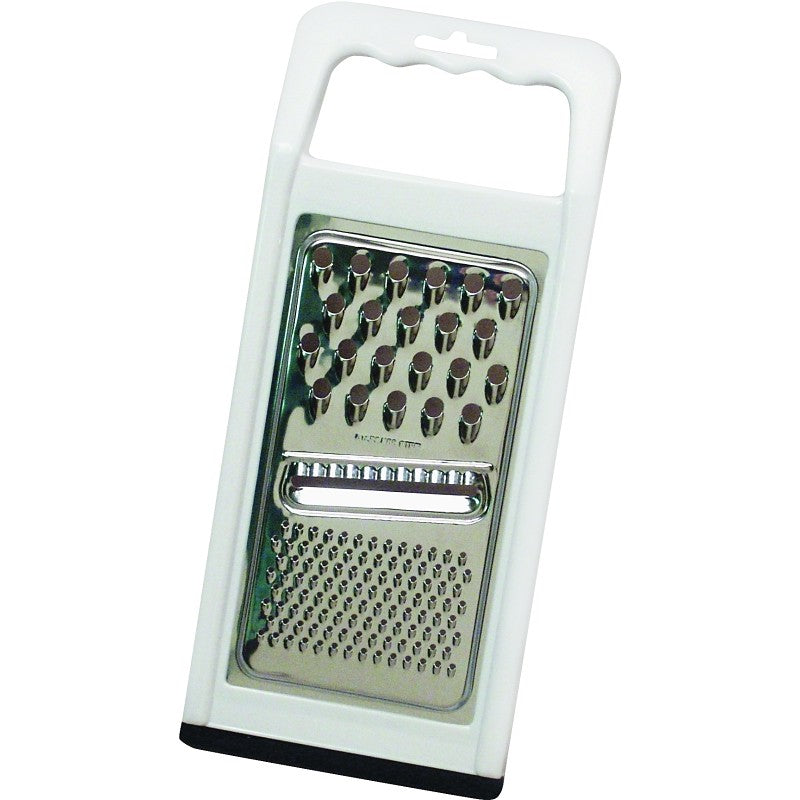 Chef Craft 21005 Grater, 5 in OAW, 11 in OAH, Plastic/Stainless Steel, White