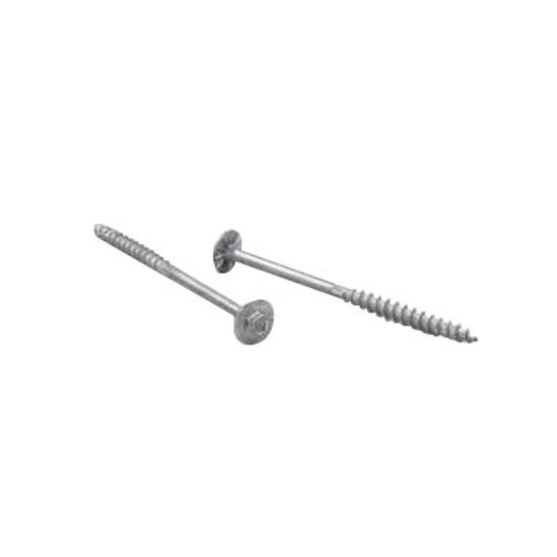 Simpson Strong-Tie SDWH27400G Screw, 0.276 in Thread, 4 in L, Serrated Thread, Washer Head, Hex Drive, Saw Tooth Point