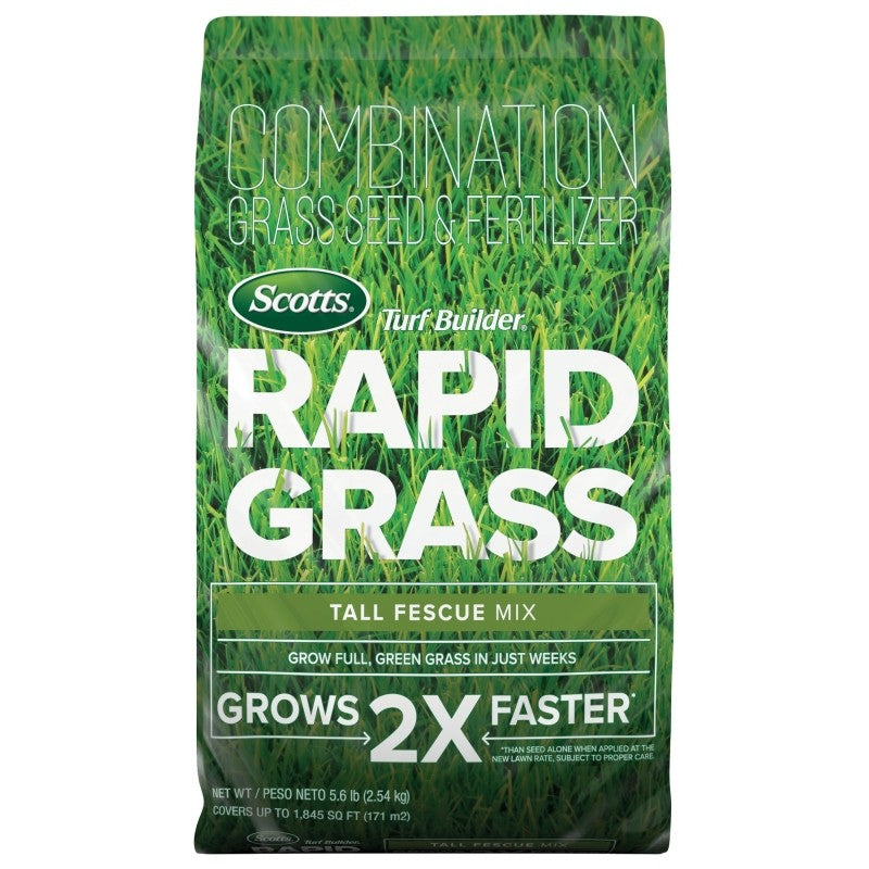 Scotts 18228 Rapid Grass Seed Mix, 16 lb Bag, 5280 sq-ft Coverage Area, Tall Fescue