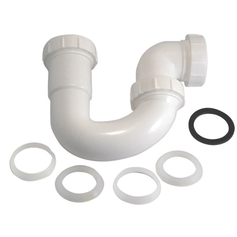 Danco 94005 Swivel P-Trap, 1-1/2 in, Slip, Plastic, White