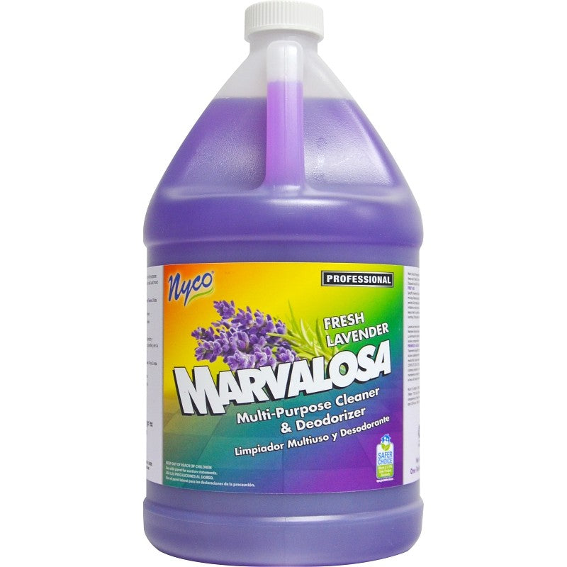 nyco NL269-G4 Cleaner and Deodorizer, 4 gal Bottle, Liquid, Lavender, Purple (Pack of 4)