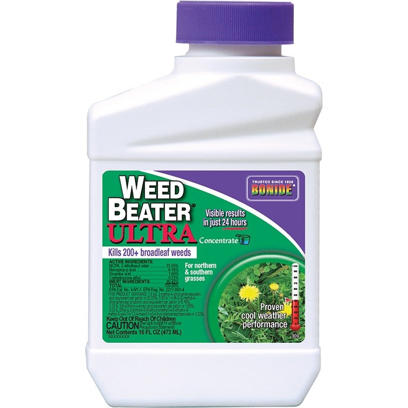 Bonide Weed Beater 309 Weed Killer, Amber, Spray Application, 1 pt, Liquid